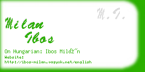 milan ibos business card